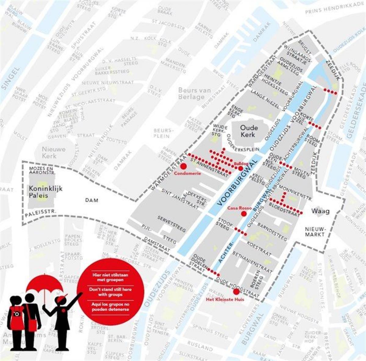 Karte von Amsterdam redlight