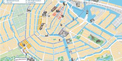 Karte von Amsterdam-Kanal Bootstour