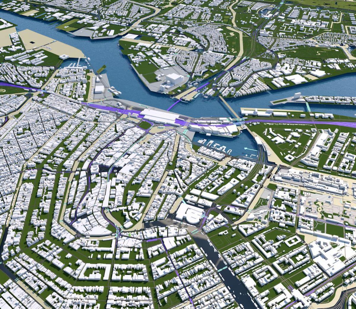 Karte von Amsterdam 3d