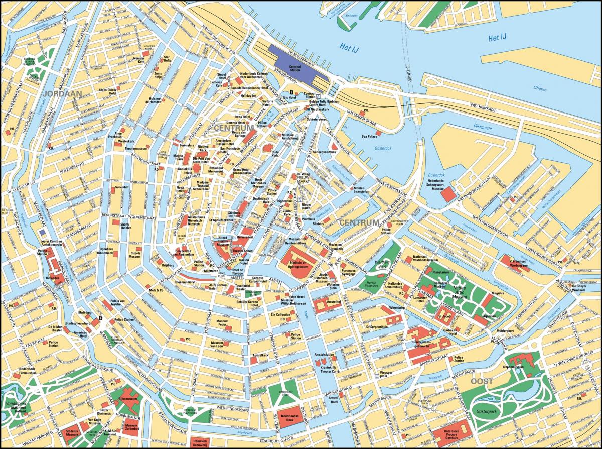 Amsterdam Stadtzentrum Karte