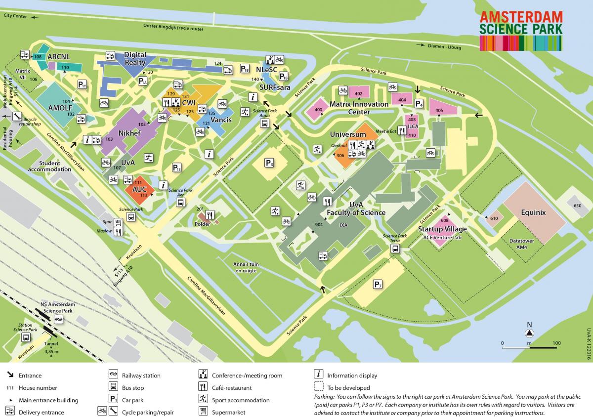 Karte von science park Amsterdam