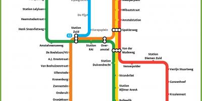 Karte metro Amsterdam