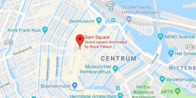 Karte von Amsterdam dam square