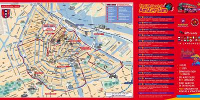 Amsterdam hop-on-hop-off bus Karte